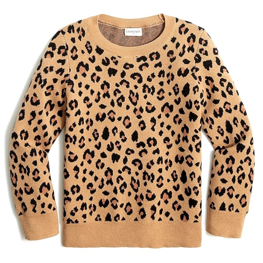 J. Crew Leopard Print Sweater - Tan and Black